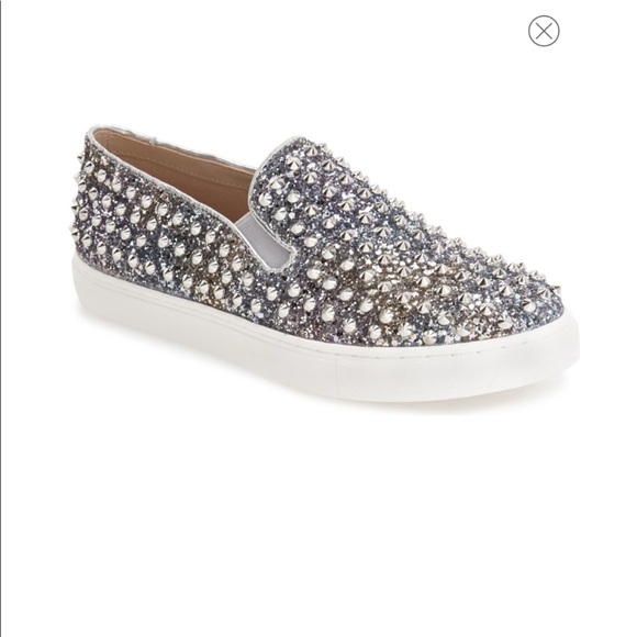 steve madden glitter slip ons